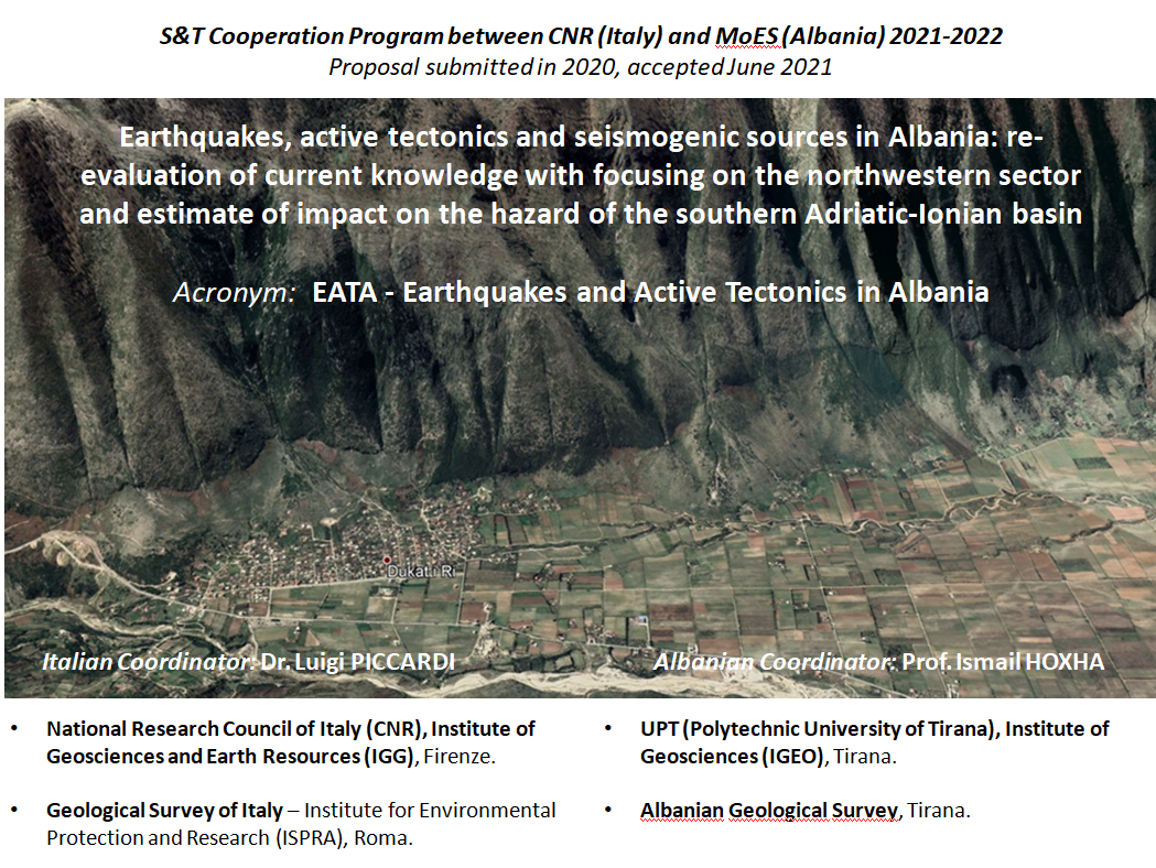 EATA - Earthquakes and Active Tectonics in Albania